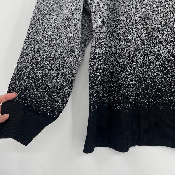 Adrienne Vittadini Sparkly Womens Sweater Sz 1X Holiday Keyhole Ombre Metallic - Picture 4 of 9